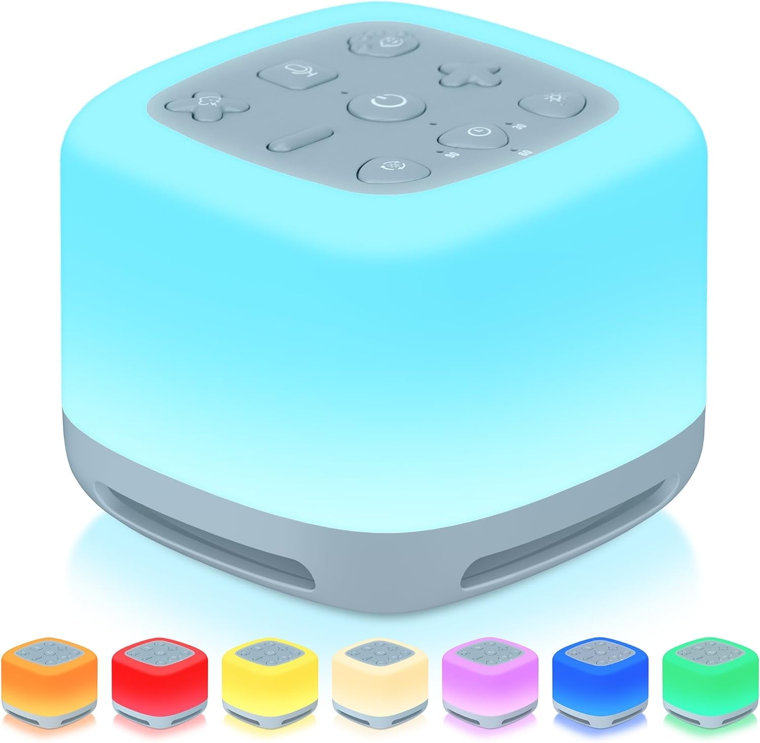 Morfone White Noise Machine Baby with Voice Recording 30 Soothing Sounds Sleep Sounds Machines with 8 Colors Night Lights Auto Timer Adjustable Volume Brightness Memory Function for Babies Kids Adults