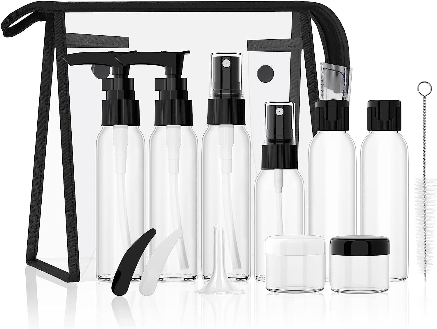 Morfone Travel Bottles kit, TSA Approved Travel Size Containers for Toiletries Leak Proof Refillable Liquid Travel Accessories with Toiletry Bag for Cosmetic Shampoo Conditioner Lotion