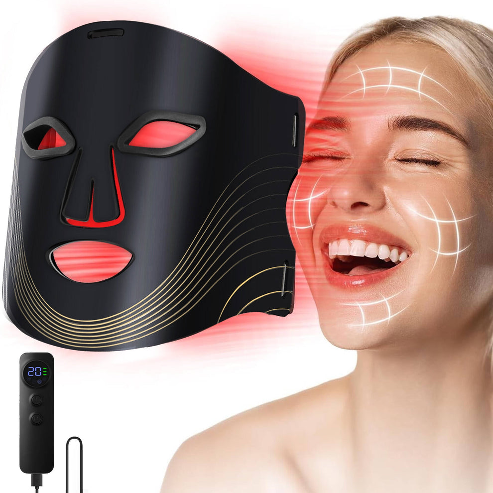 Morfone Red Light Therapy for Face, 4 Modes Led Face Mask Light Therapy with Remote