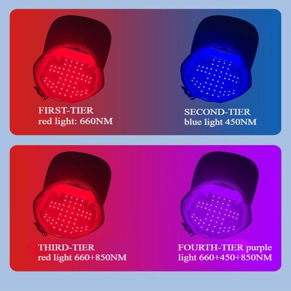 Morfone Infrared Light Therapy Cap. Portable red light hair growth cap for use at home or while out.