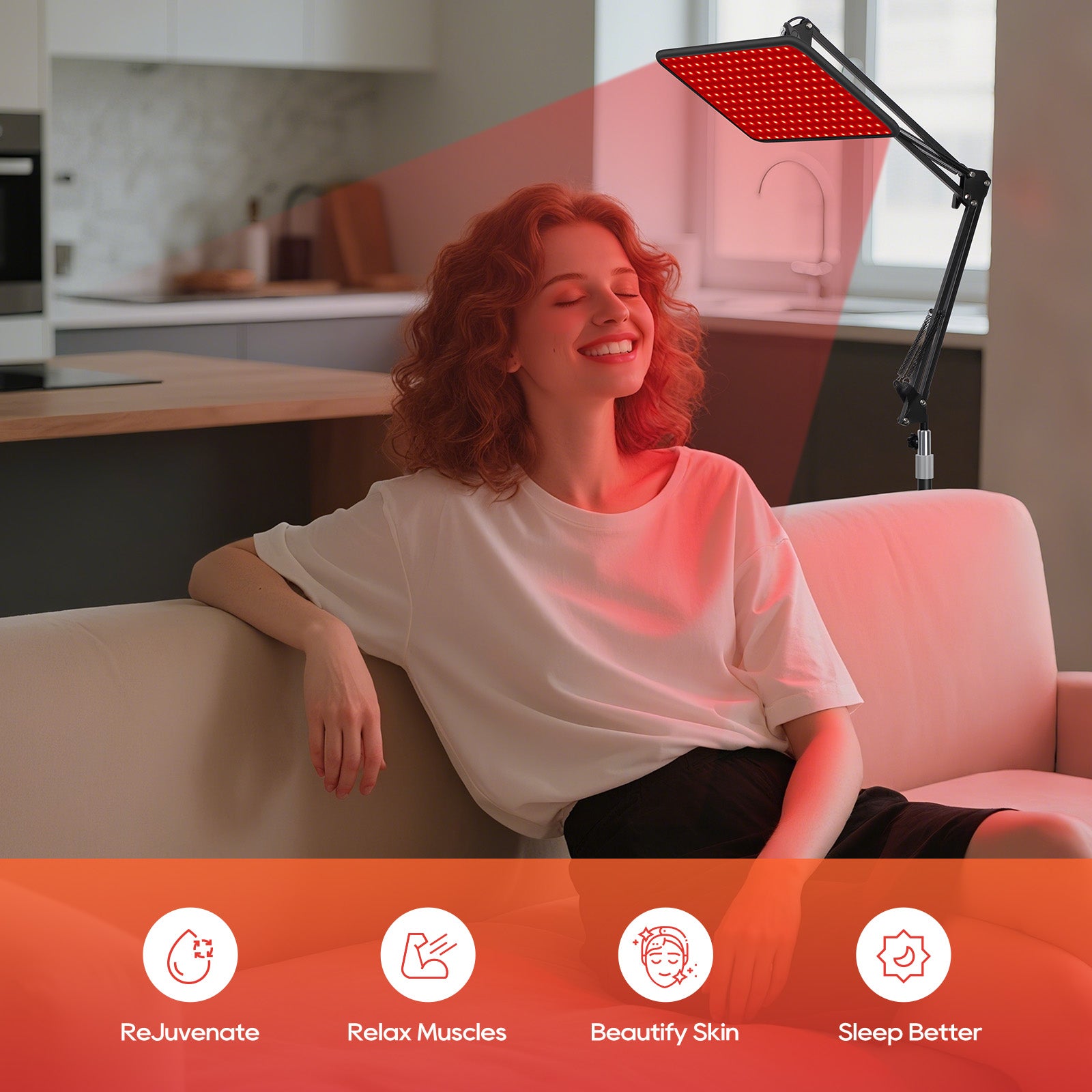 Infrared red light therapy equipment suitable for the body and face, suitable for home use, is the ideal gift choice.