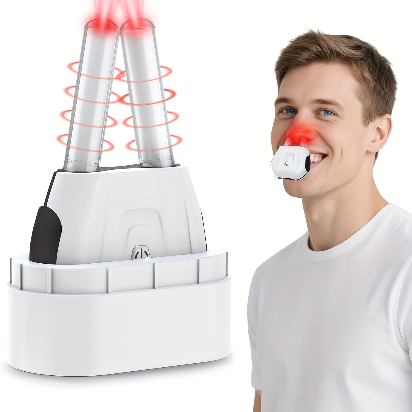 Morfone Infrared Intelligent Rhinitis Treatment Device, Red Light Allergic Rhinitis Relief Nasal Device. It can be given as a gift to those in need.