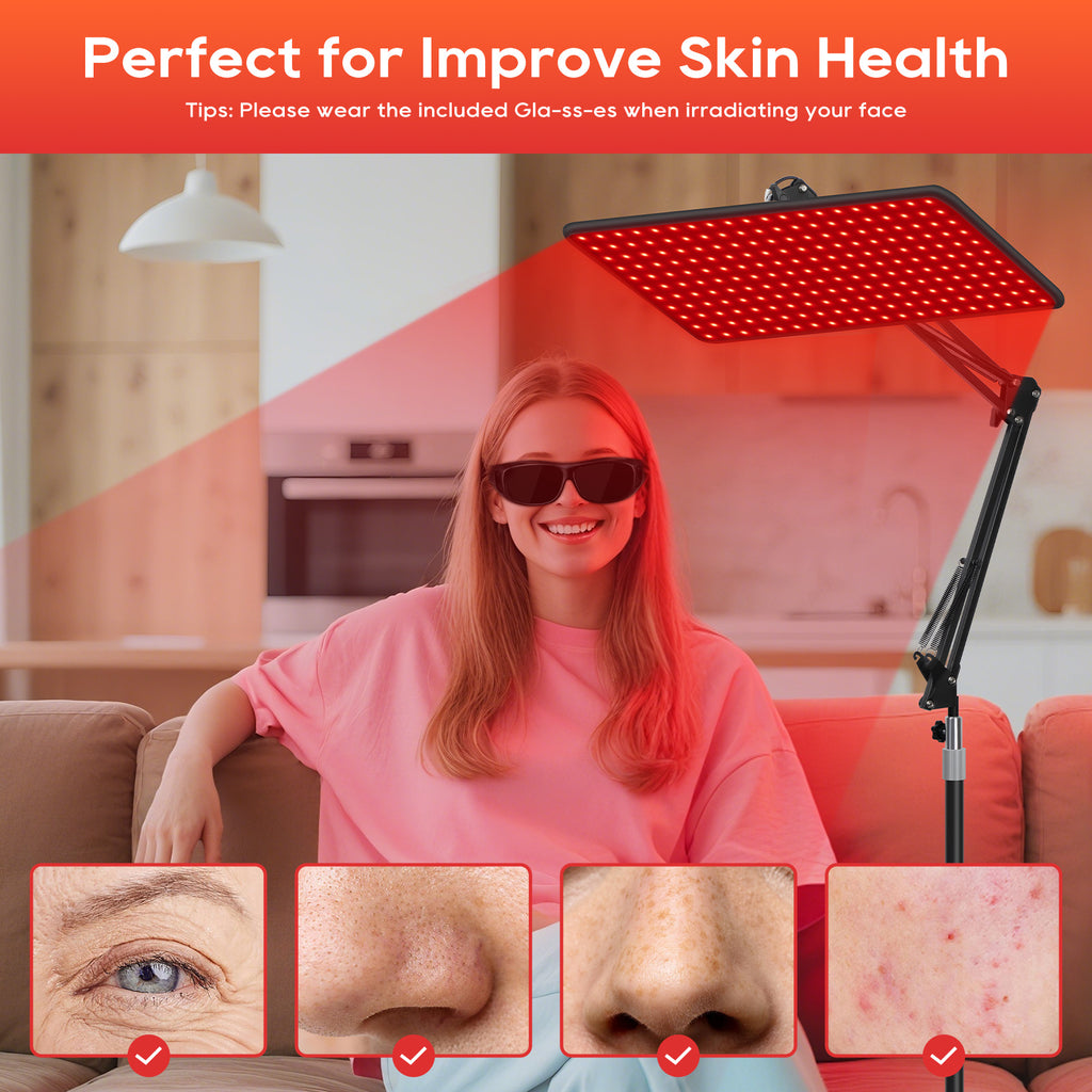 Infrared red light therapy equipment suitable for the body and face, suitable for home use, is the ideal gift choice.