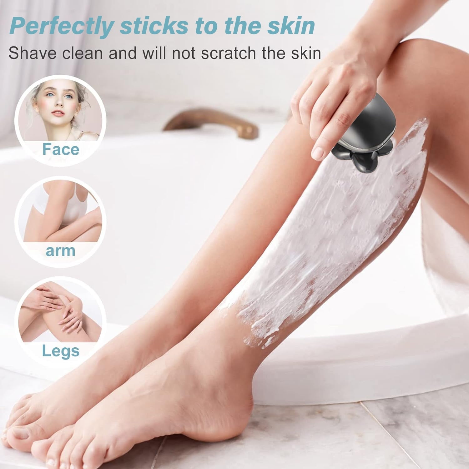 Morfone 5-in-1 Electric Razors for Women, Wet/Dry 7D Womens Razor & Hair Trimmer with USB Adapter & Charging Cable,5D Rechargeable Rotary Shaver with Lithium-Ion Battery, Water Resistant Grooming Kit