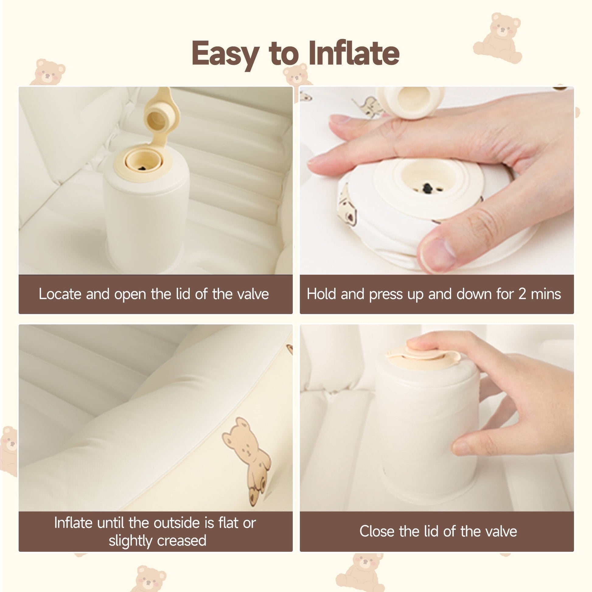 Morfone Inflatable Baby Bathtub for Newborn to Toddler, Portable Baby Tub with Air Pump, Collapsible Shower Basin for Easy Storage