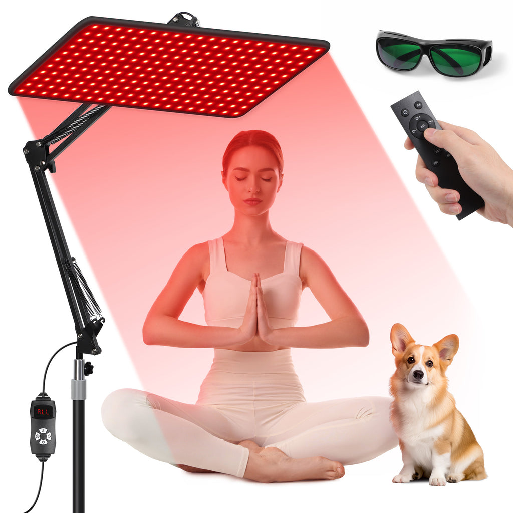 Morfone 120 and 200 models feature infrared light therapy lamps with wavelengths of 660nm, 850nm, and 940nm.Red light with wireless remote control.