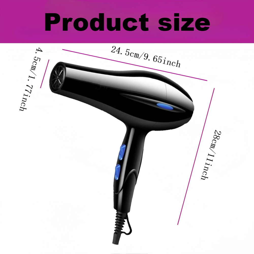 Morfone Black 12-piece Hair Dryer Set. Hair Styling Tools Equipped With Accessories Such As Combs, Clips, And Hair Dryers. As A Gift Set.