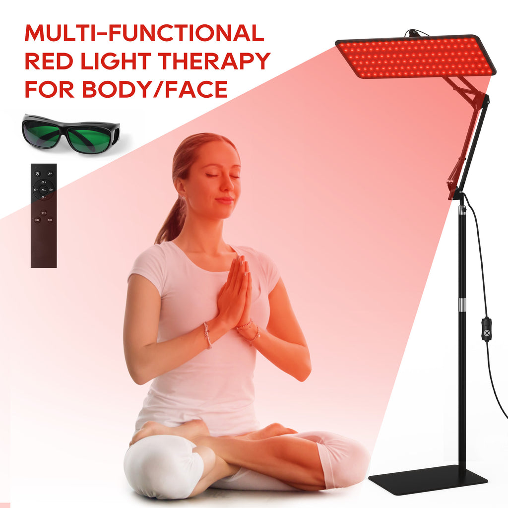 Morfone 120 and 200 models feature infrared light therapy lamps with wavelengths of 660nm, 850nm, and 940nm.Red light with wireless remote control.