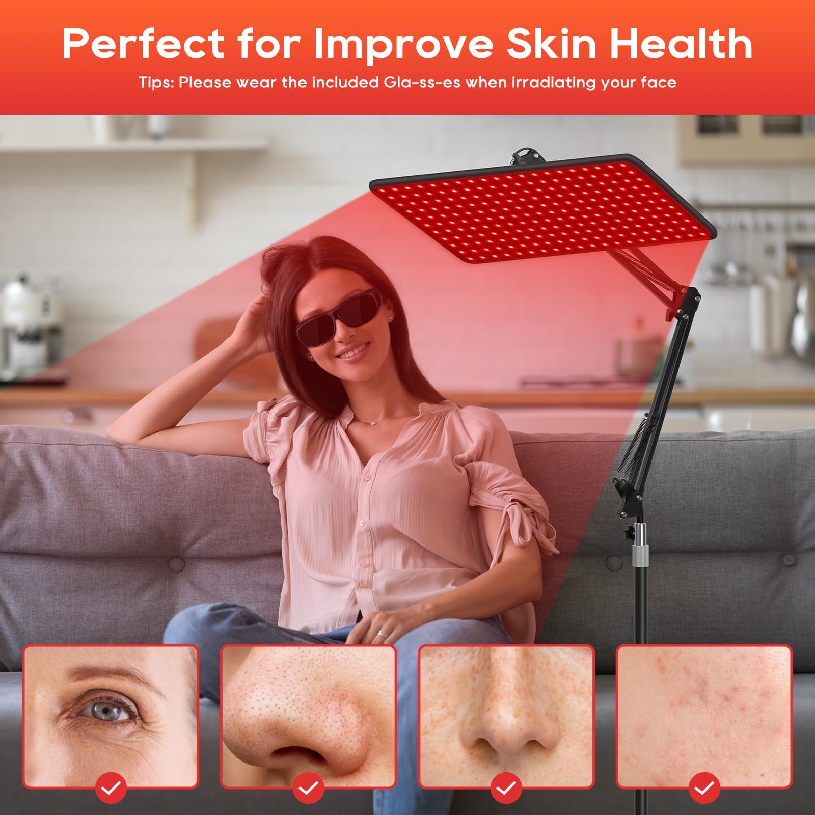 Morfone 120 or 200 light bulbs infrared red light therapy device, suitable for body and face. Suitable for home use, it is the best gift choice.