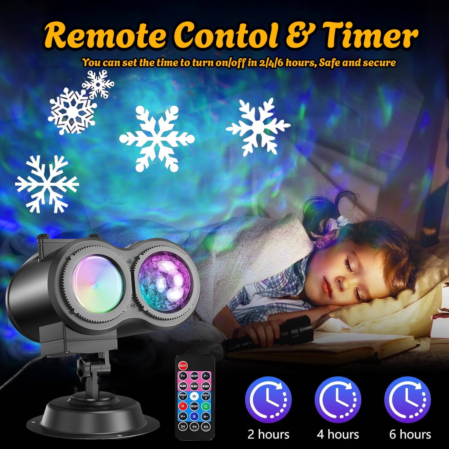 Morfone Halloween Christmas Projector Lights Outdoor, 2-in-1 HD Holiday Projector with Remote Control, Waterproof Halloween Decorations for Yard Party