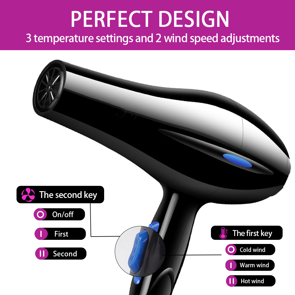 Morfone Black 12-piece Hair Dryer Set. Hair Styling Tools Equipped With Accessories Such As Combs, Clips, And Hair Dryers. As A Gift Set.