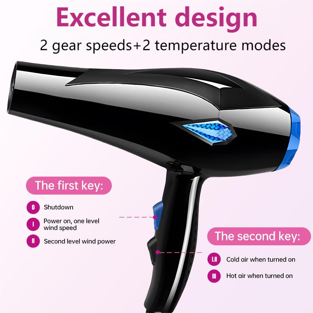 Morfone 12-piece multi-functional hair dryer set, capable of quickly drying hair - compact and portable, suitable for the whole family - gift set.