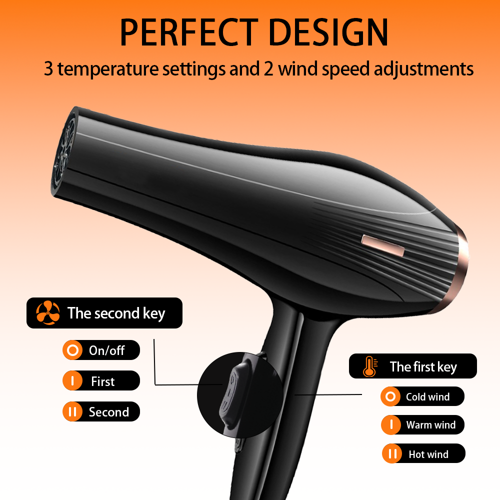 Morfone Black 12-piece Hair Dryer Set. Hair styling tools equipped with accessories such as combs, clips, and hair dryers. As a gift set.