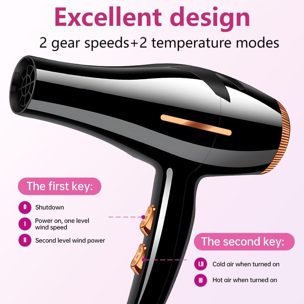 Morfone 12pcs-in-1 Hair Drying Set with Air Blower and Hair Clamps - Hair Dryer. Quickly dries hair - Compact and portable, suitable for the whole family - Gift set.
