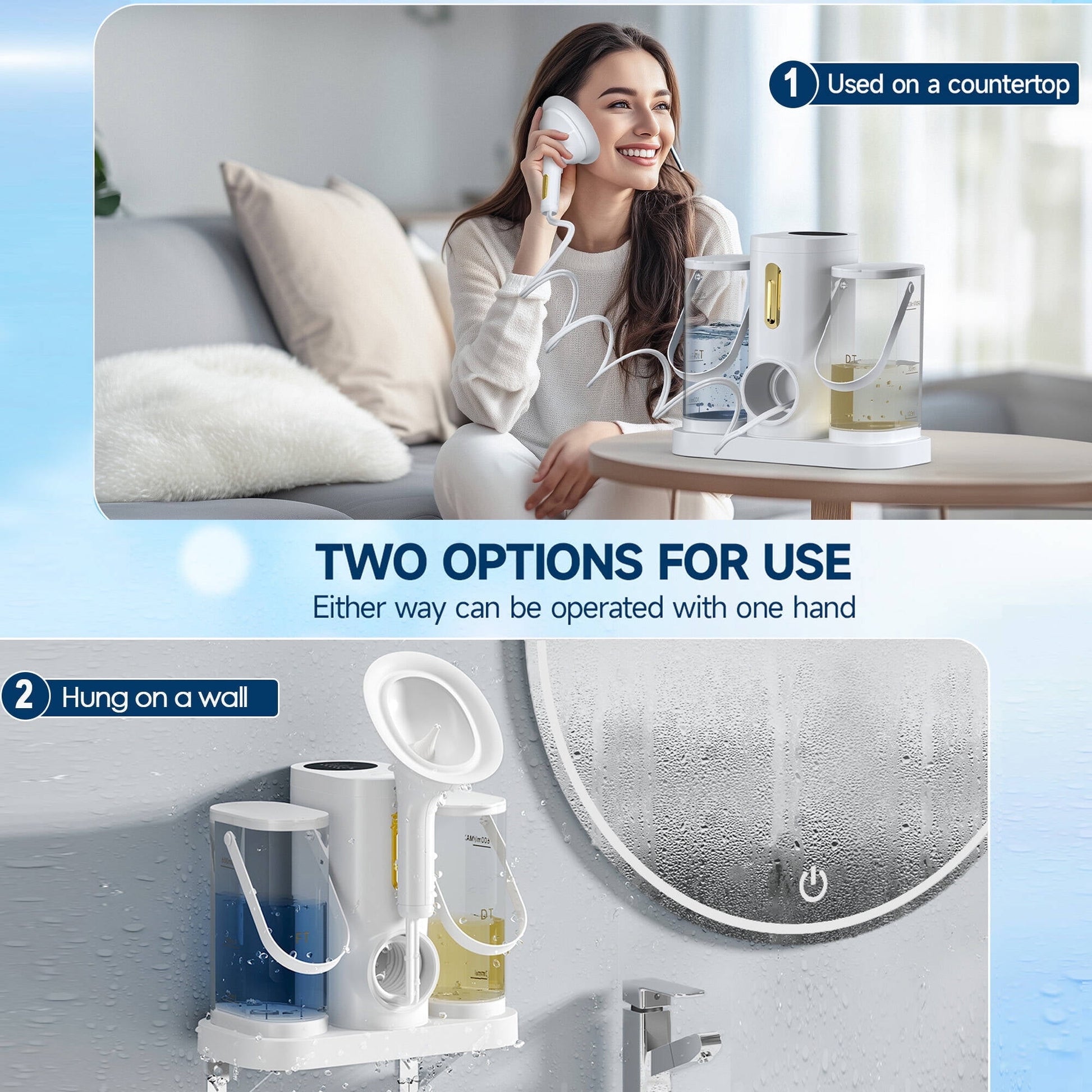 Morfone Ear Wax Removal Kit, Ear Cleaner with One-Piece Waste Tank, 4 Pressure Mode,2 Style Tips, Effective Ear Irrigation Flushing System & USB-C Cable, IPX6, White