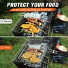 Aisutha Grill Basket, BBQ Grilling Basket for Outdoor Grill, Stainless Steel Large Folding Grilling baskets for Fish Vegetables,Chicken [Storage bag, Brush, Glove included], Perfect Gift for Man & Dad