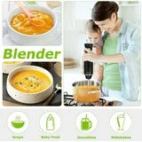 Anoak Immersion Blender, 4-In-1 Stainless Steel Handheld Blender Stick Mixer with Egg Whisk, Beaker & Chopper Bowl