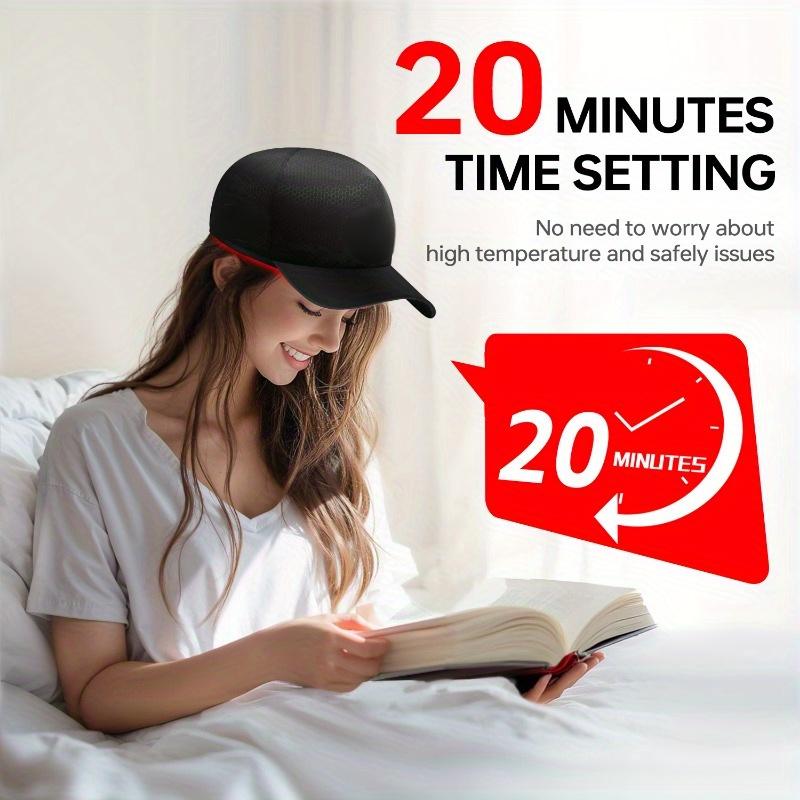 Morfone Infrared Light Therapy Cap. Portable red light hair growth cap for use at home or while out.