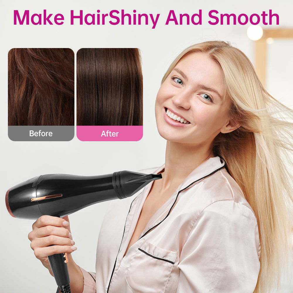 Morfone 12pcs-in-1 Hair Drying Set with Air Blower and Hair Clamps - Hair Dryer. Quickly dries hair - Compact and portable, suitable for the whole family - Gift set.