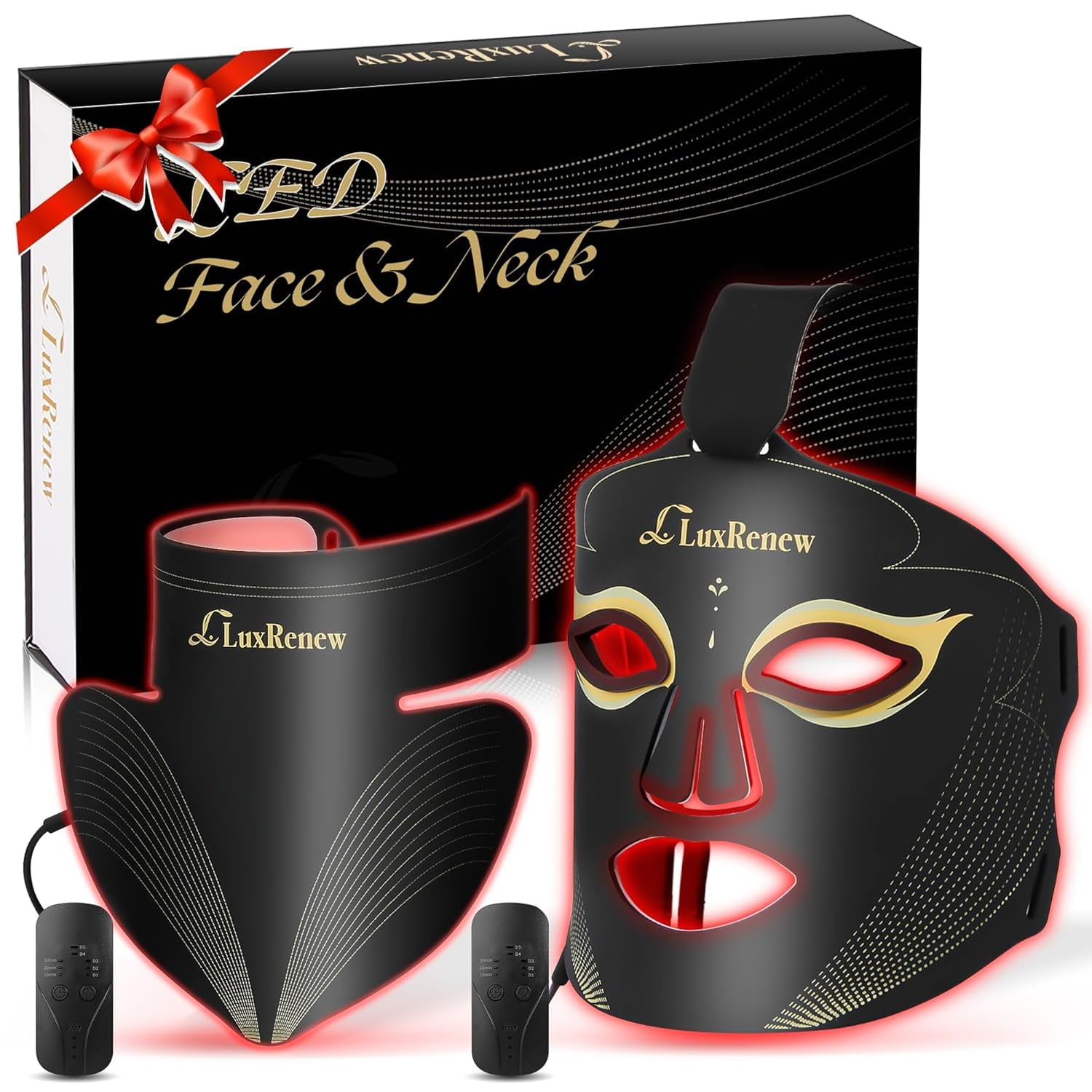 Morfone Red Light Therapy for Face, 4 Modes Led Face Mask Light Therapy with Remote