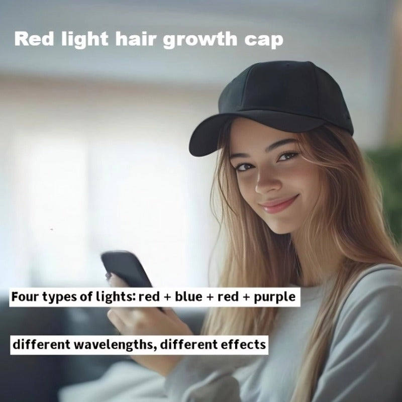 Morfone Infrared Light Therapy Cap. Portable red light hair growth cap for use at home or while out.