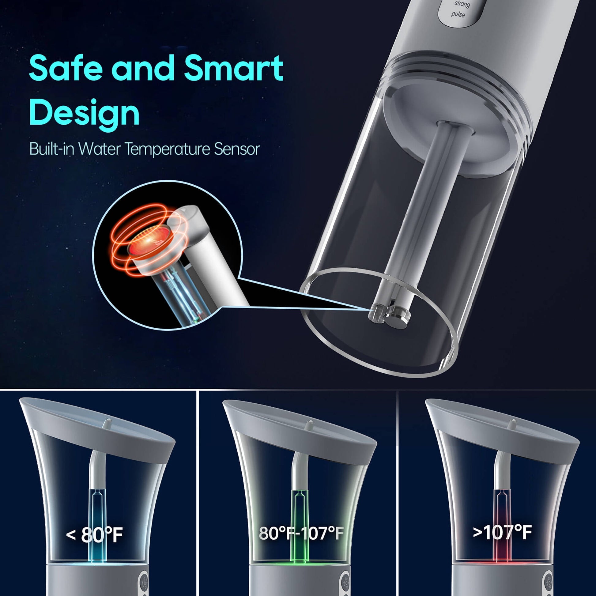 Morfone Ear Wax Removal with One-Piece Waste Tank, Ear Cleaner with Water Temperature Sensor, 4 Pressure Settings, Ear Cleaning Kit for Ear Wax Buildup & USB-C Cable, IPX6