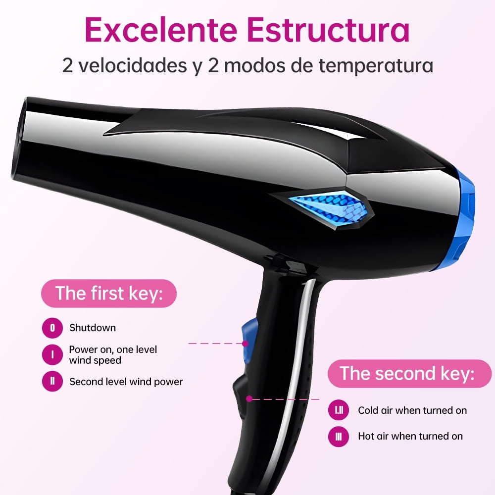 Morfone Hair Dryer, 2200W Professional Negative Ionic High-Speed Blow Dryer with Hair Diffuser & Nozzle