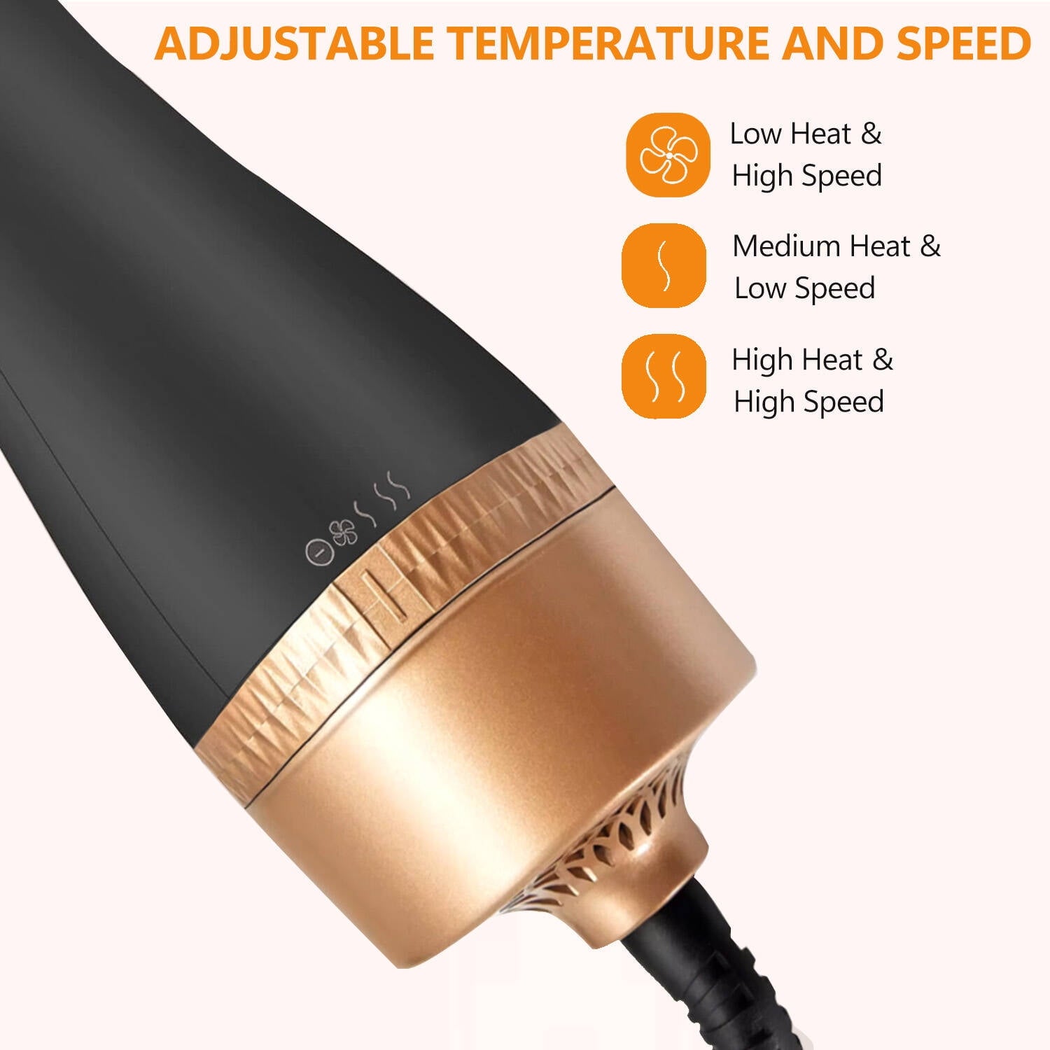 Hair Dryer and Blow Dryer Brush in One, 4 in 1 Hair Dryer and Styler Volumizer with Negative Ion Anti-frizz Ceramic Titanium Barrel Hot Air Straightener Brush for All Hair Types