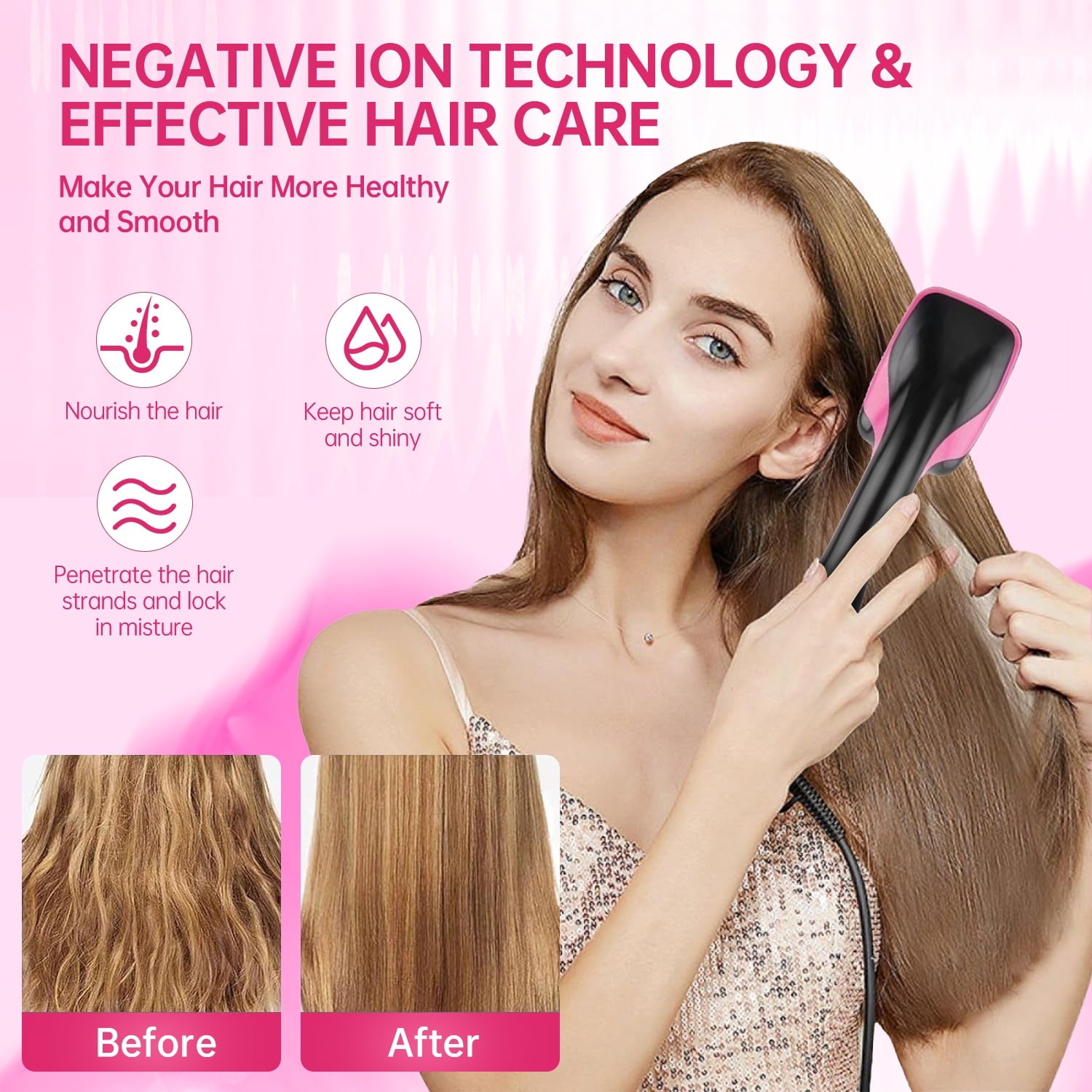 Morfone Hair Dryer and Blow Dryer Brush in One, Hair Dryer and Styler Volumizer with Negative Ion, Hair Styler for Smooth, Frizz-Free Results for All Hair Types
