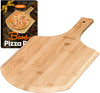 Morfone Pizza Peel 12 inch, Bamboo Pizza Board Wooden Pizza Paddle Spatula Oven Accessory for Baking Homemade Pizza, Wood Cutting Board for Cheese Bread Fruit Vegetables