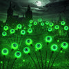 Morfone Halloween Outdoor Decorations, 2 Pack Scary Eyeball Solar Yard Lights, 12 LED Swaying Solar Garden Decor Waterproof, Halloween Solar Pathway Lights for Yard/Lawn/Driveway/Party Decor,Green
