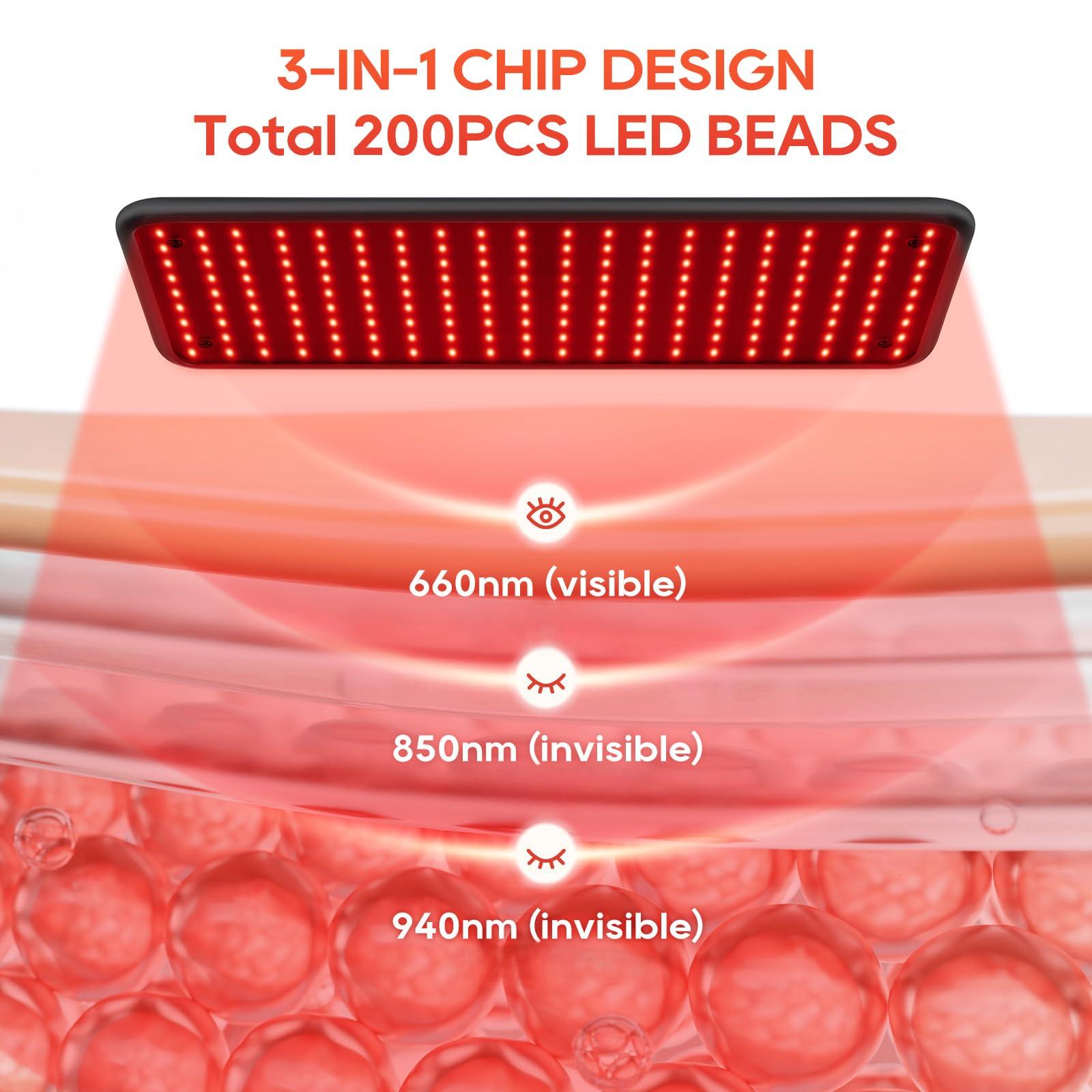Infrared red light therapy equipment suitable for the body and face, suitable for home use, is the ideal gift choice.