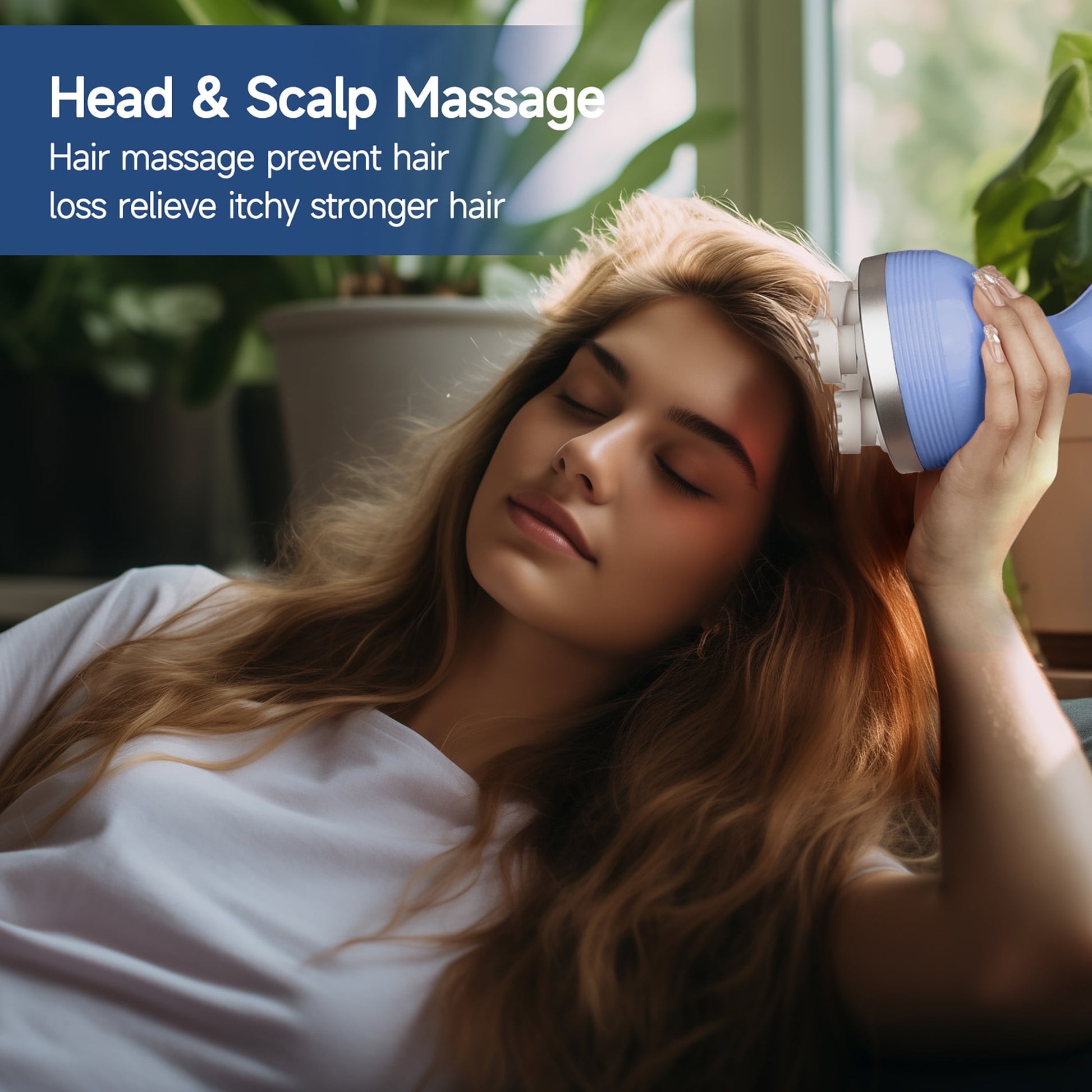 Morfone Electric Cordless Hair Scalp Massager with Kneading 76 Massage Nodes, Handheld Portable Head Scratcher Massager for Hair Growth, Deep Clean and Stress Relax, Gifts for Men Dad