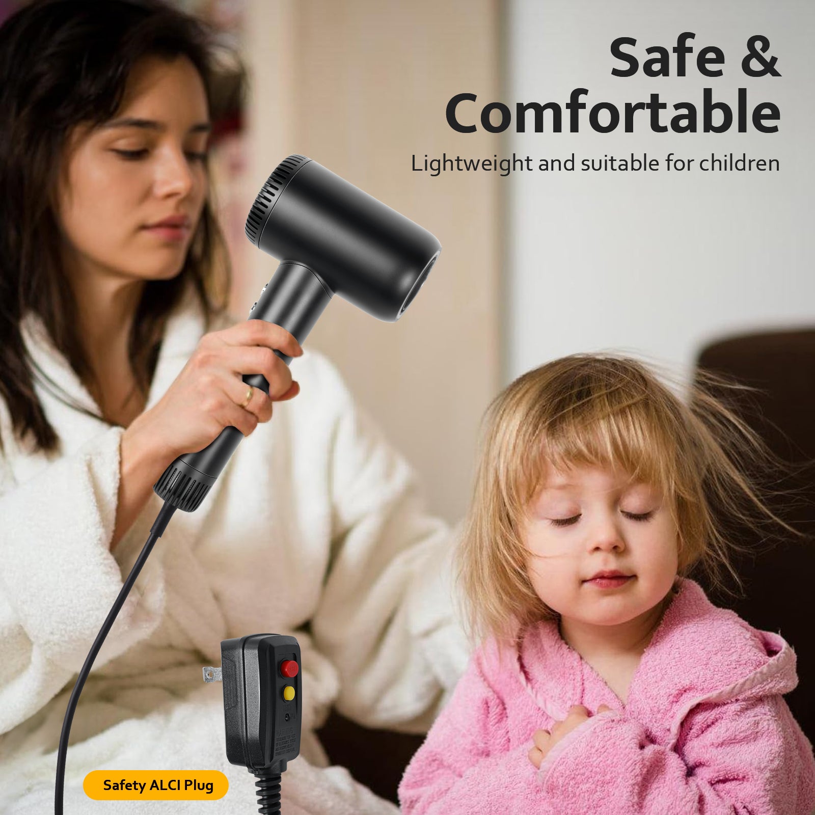 Morfone high-speed hair dryer, with a rotational speed of 160,000 revolutions per minute, a 500 billion ionized hair care type hair dryer.