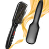 Morfone Hair Straightener Brush, Negative Ion Hair Straightening Brush for Women, Anti-Scald & Auto-Off Feature, Fast Heating & 12 Temp Settings