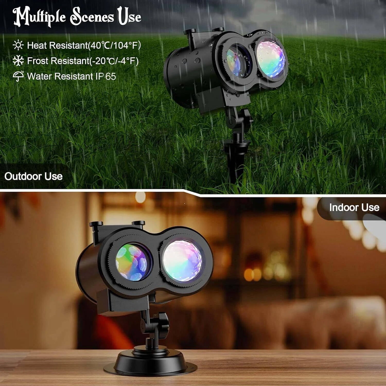ACMETOP Halloween Projector Lights Outdoor, Dynamic Holiday Projectors with 16 HD Slides, Control, Timers, Waterproof Halloween Decorations Light for Home Window Wall Decor