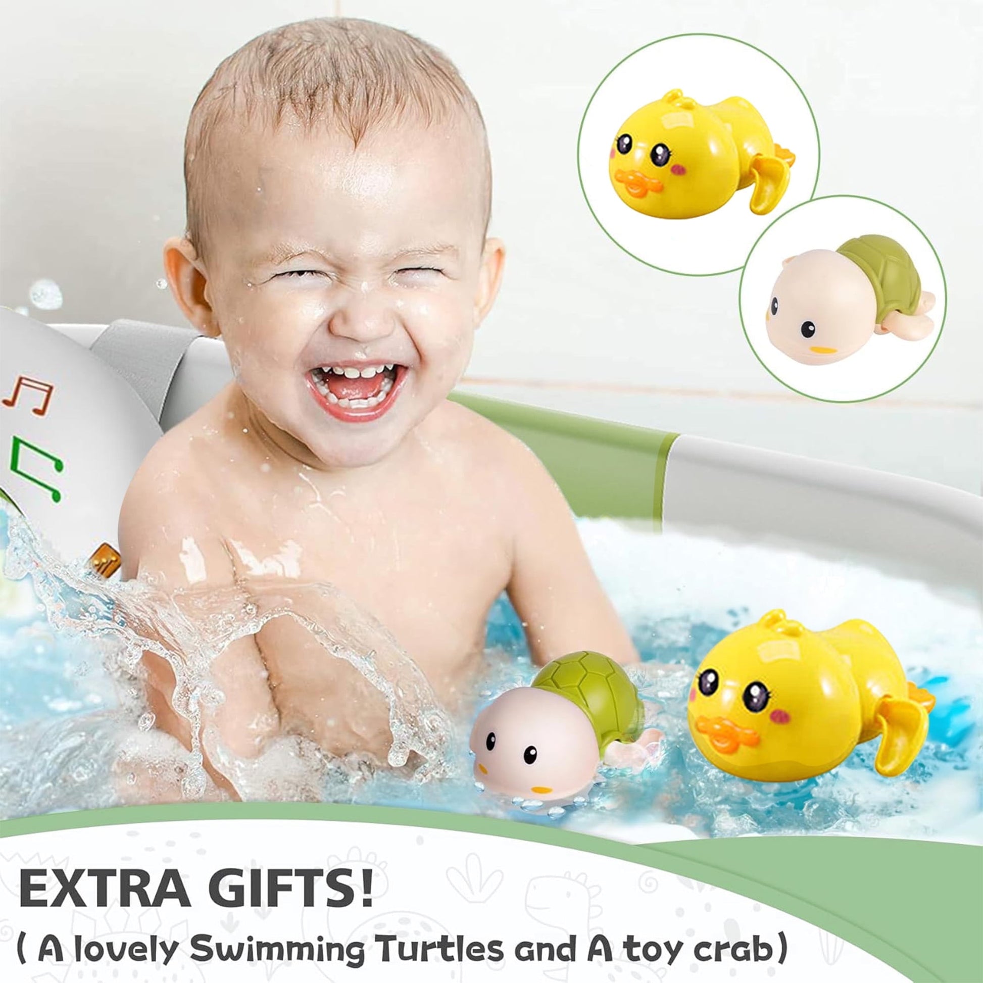 Morfone Collapsible Baby Bathtub with Thermometer, Hooded Towel, Soft Cushion and Bath Toys, Portable Travel Baby Tub for Newborn to Toddler 0-36 Months