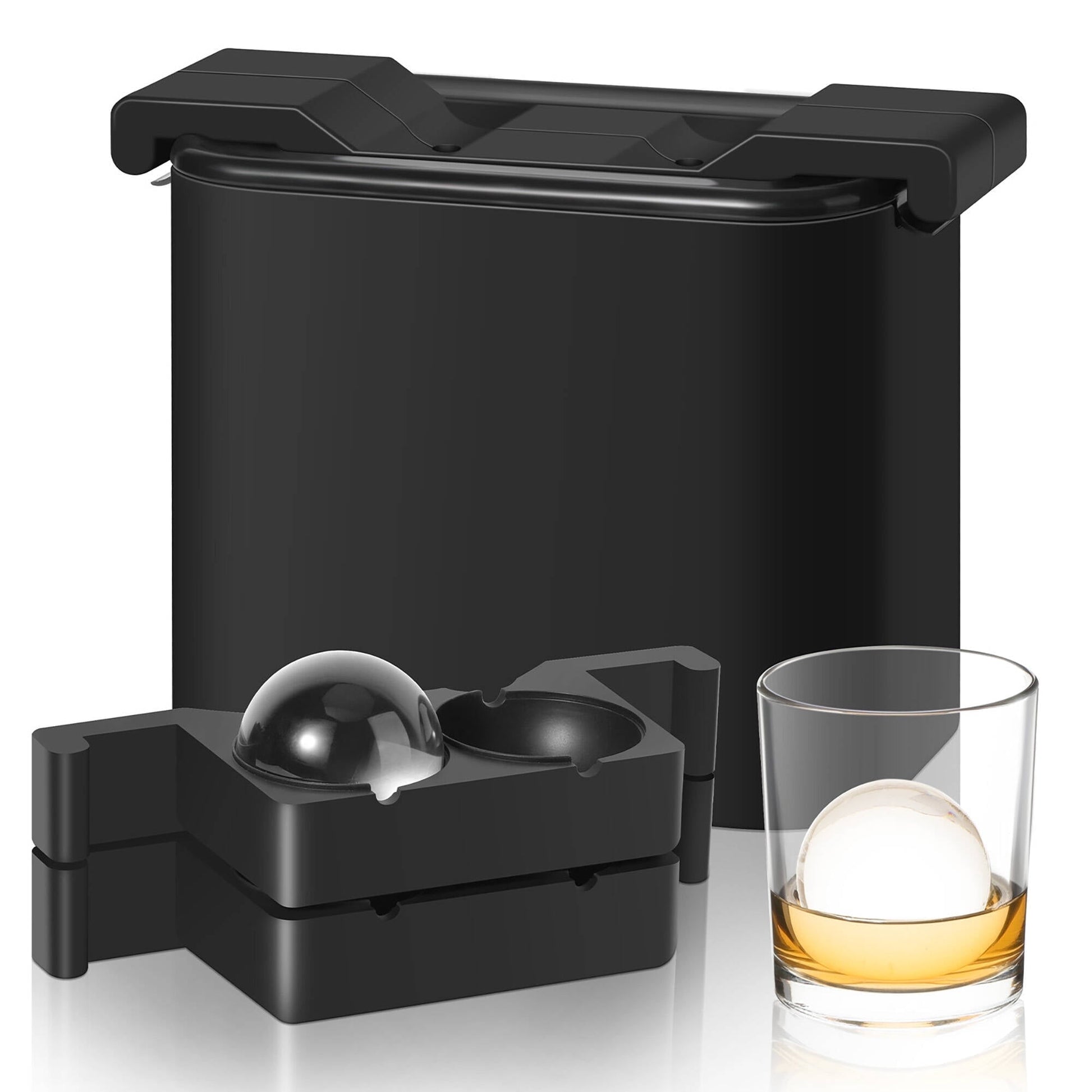 ACMETOP Clear Ice Ball Maker – 8 Large 2" Crystal Ice Spheres for Whiskey, Bourbon & Cocktails – Silicone Ice Cube Tray Gift for Men, Dad, Boyfriend