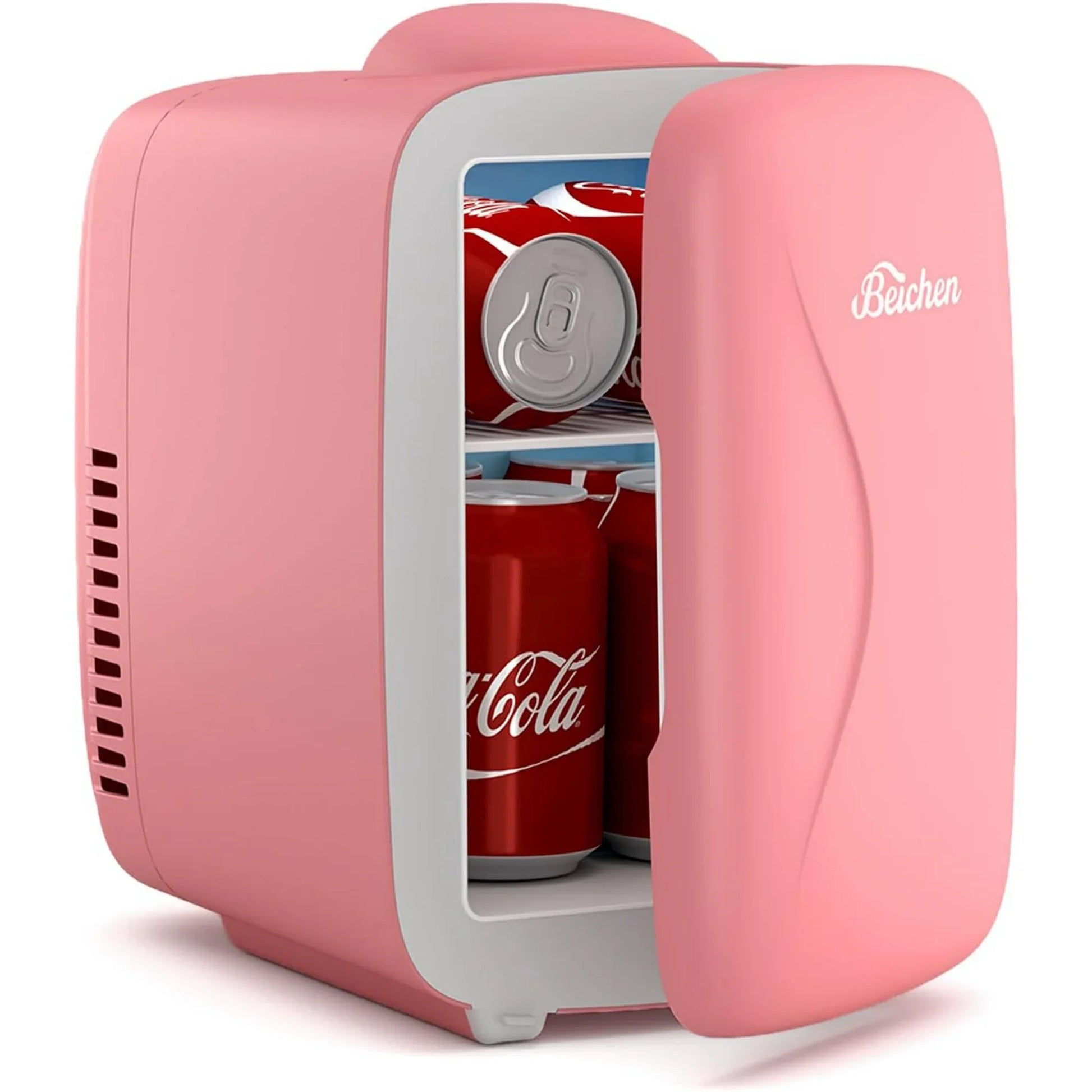 ACMETOP Mini Fridge, 4 Liter/6 Cans Small Refrigerator With Dimmable LED Light,AC/DC Portable Thermoelectric Cooler and Warmer for Bedroom,Office,Gaming room and Car