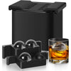 ACMETOP Clear Ice Ball Maker for Whiskey, 2.4" Silicone Round Large Ice Cube Tray, Funnel Design Easy-Release Ice Cube Maker Mold for Whiskey, Cocktail, Bourbon, Homemade Drinks