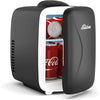 ACMETOP Mini Fridge, Small Fridge Rapid Cooling 4 Liter/6 Cans Skincare Fridge, Cooler and Warmer Refrigerators for Bedroom, Cosmetics, Office and Car (Black)