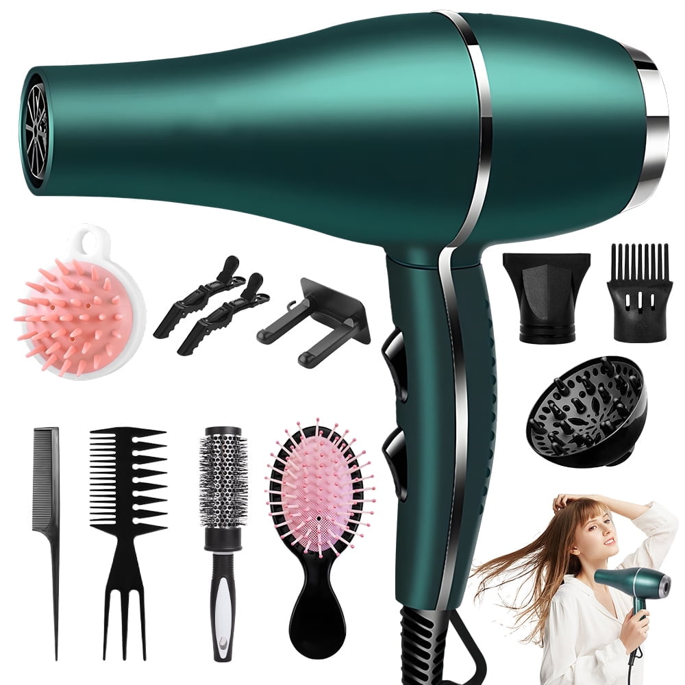 Morfone Hair Dryer, Professional Negative Ionic Thermo-Control Blow Dryer with Hair Diffuser & Nozzle