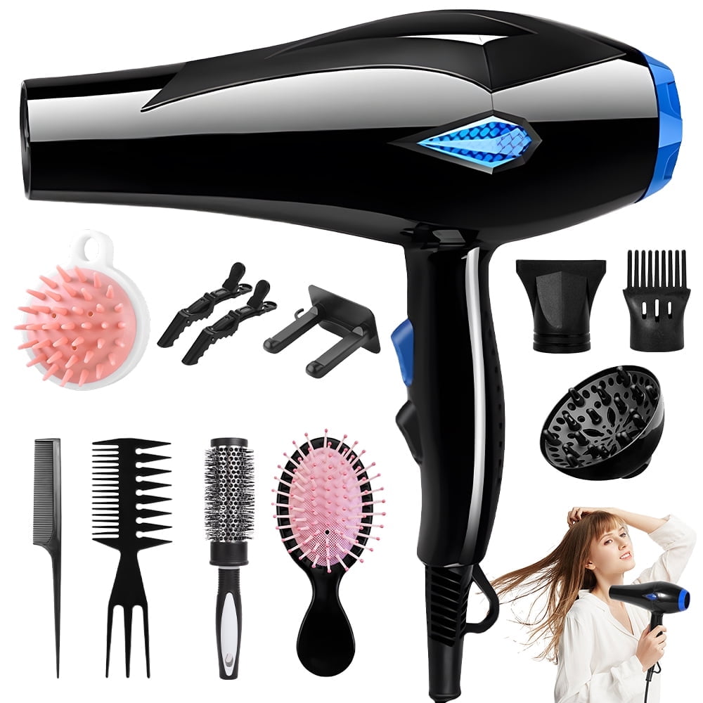Morfone Hair Dryer, 2200W Professional Negative Ionic High-Speed Blow Dryer with Hair Diffuser & Nozzle