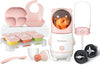 Morfone Baby Food Maker, 17 in 1 Baby Food Processor, Food Blender with Baby Food Containers, Blue