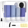 Morfone 16 Pack Silicone Travel Bottles Set for Toiletries TSA Approved Travel Containers Leakproof Squeezable Refillable Travel Accessories 2oz 3oz for Shampoo Conditioner Lotion Liquids