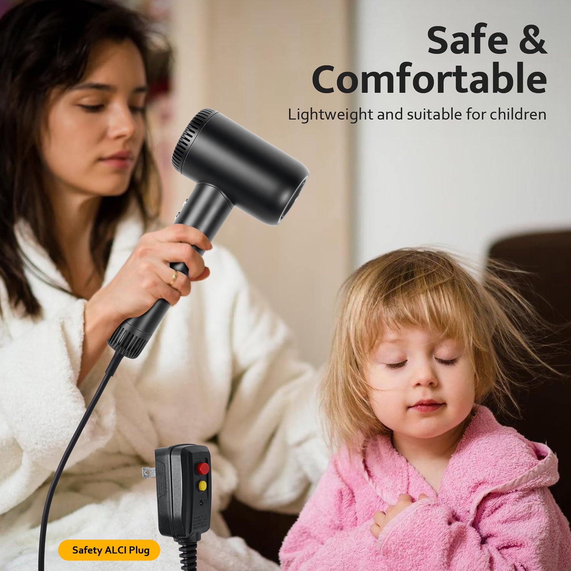 Morfone Hair Dryer,160000 RPM Professional High-Speed Blow Dryer 500 Millions Negative Ionic Care Hair Dryer for Fast Drying,Low Noise Thermo-Control Hairdryer,Travel with Magnetic Diffuser & Nozzle