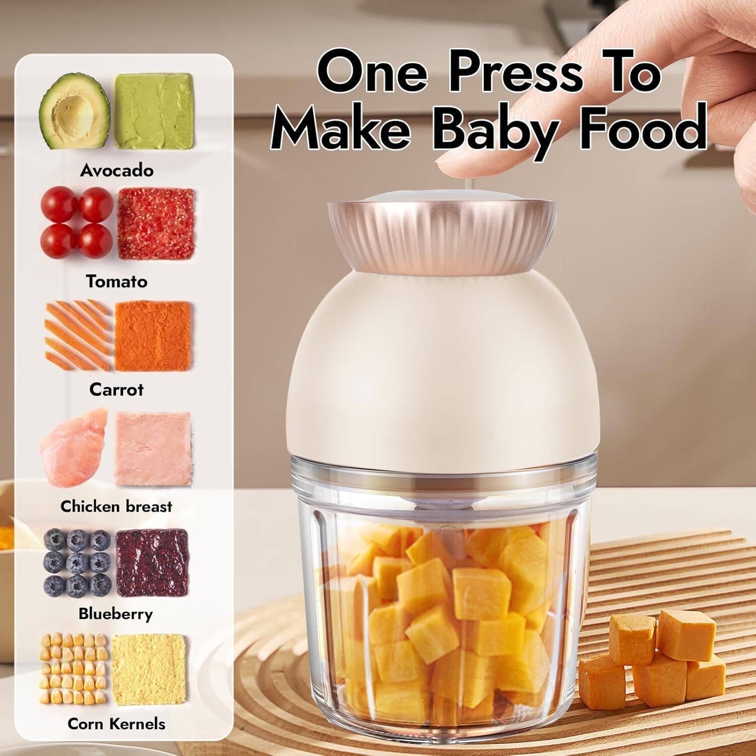 Morfone Baby Food Maker, 13-in-1 Baby Food Processor,600ml Food Blender with 8 Blades for Fruit Vegetable Meat