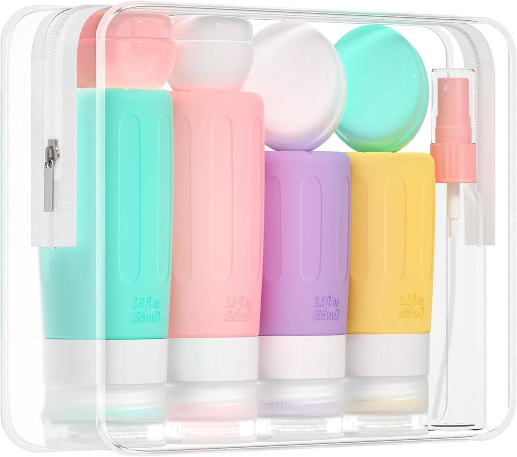 Morfone 16 Pack Travel Bottles for Toiletries, Tsa Approved Leak Proof Travel Size Containers, BPA Free Refillable Travel Accessories for Shampoo Conditioner Lotion