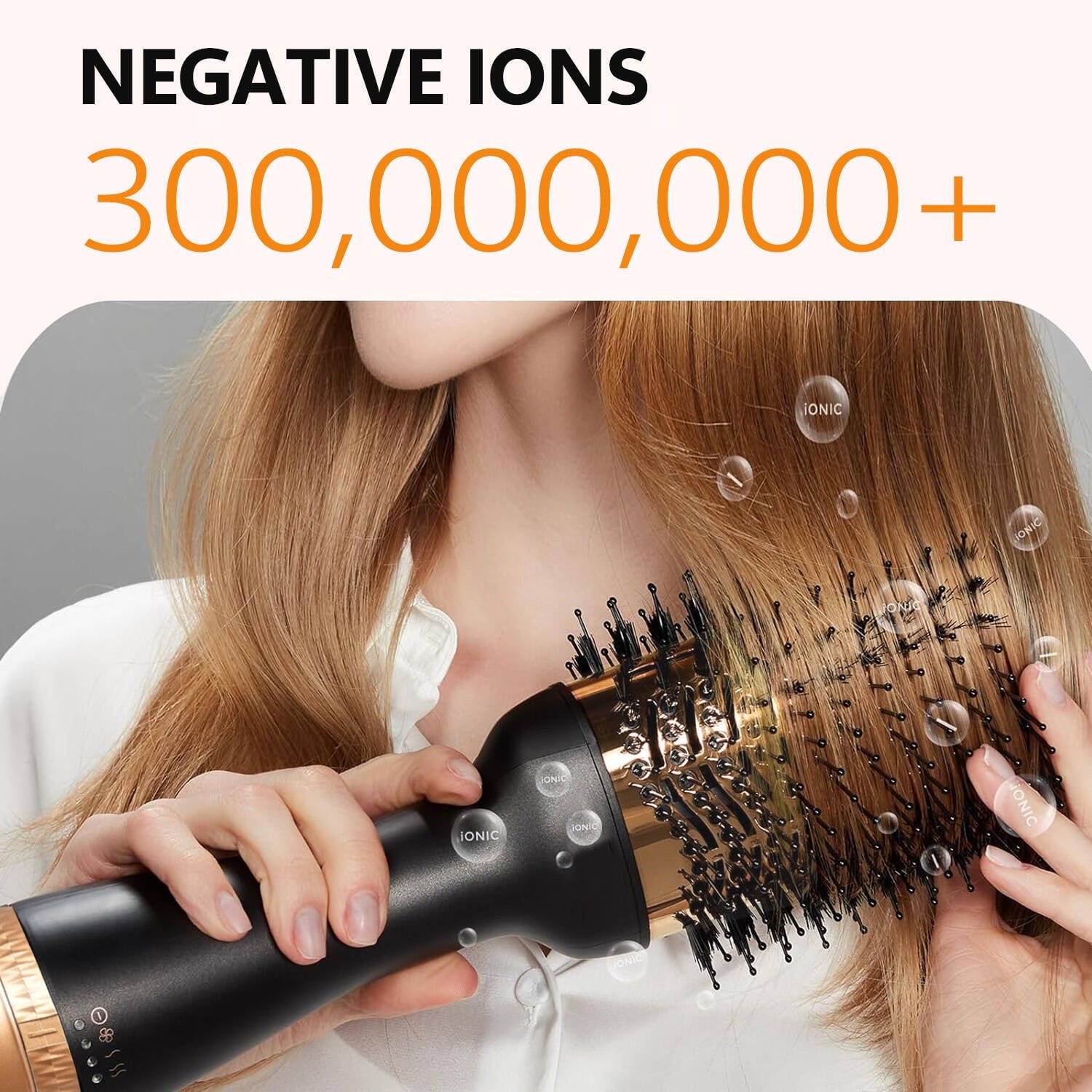 Hair Dryer and Blow Dryer Brush in One, 4 in 1 Hair Dryer and Styler Volumizer with Negative Ion Anti-frizz Ceramic Titanium Barrel Hot Air Straightener Brush for All Hair Types