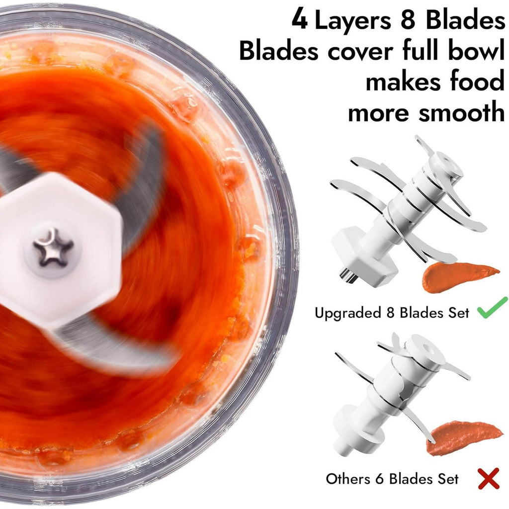 Morfone Baby Food Maker, 13-in-1 Baby Food Processor,600ml Food Blender with 8 Blades for Fruit Vegetable Meat